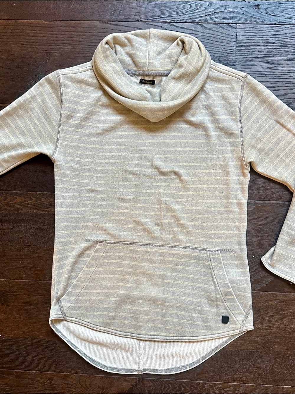 Burton Ellmore Striped Cowl Neck Pullover Cream XS